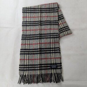Burberry Classic Gray Check Lambswool Scarf | Unisex